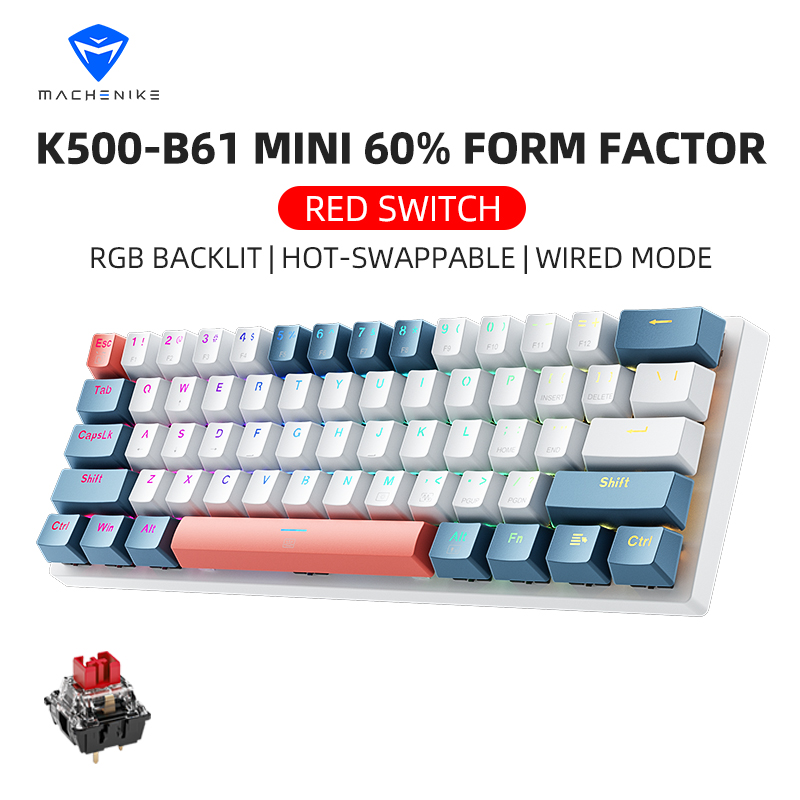 Gaming Keyboard Mini - K500-B61 Machenike Mini mechanisch toetsenbord 60%