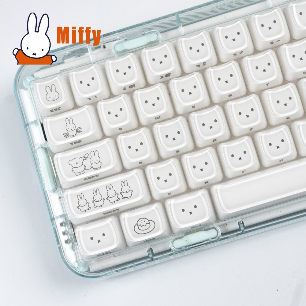 Kawaii Miffy Keycaps Schattig  - Gaming Keyboard Nearby recensie en prijs