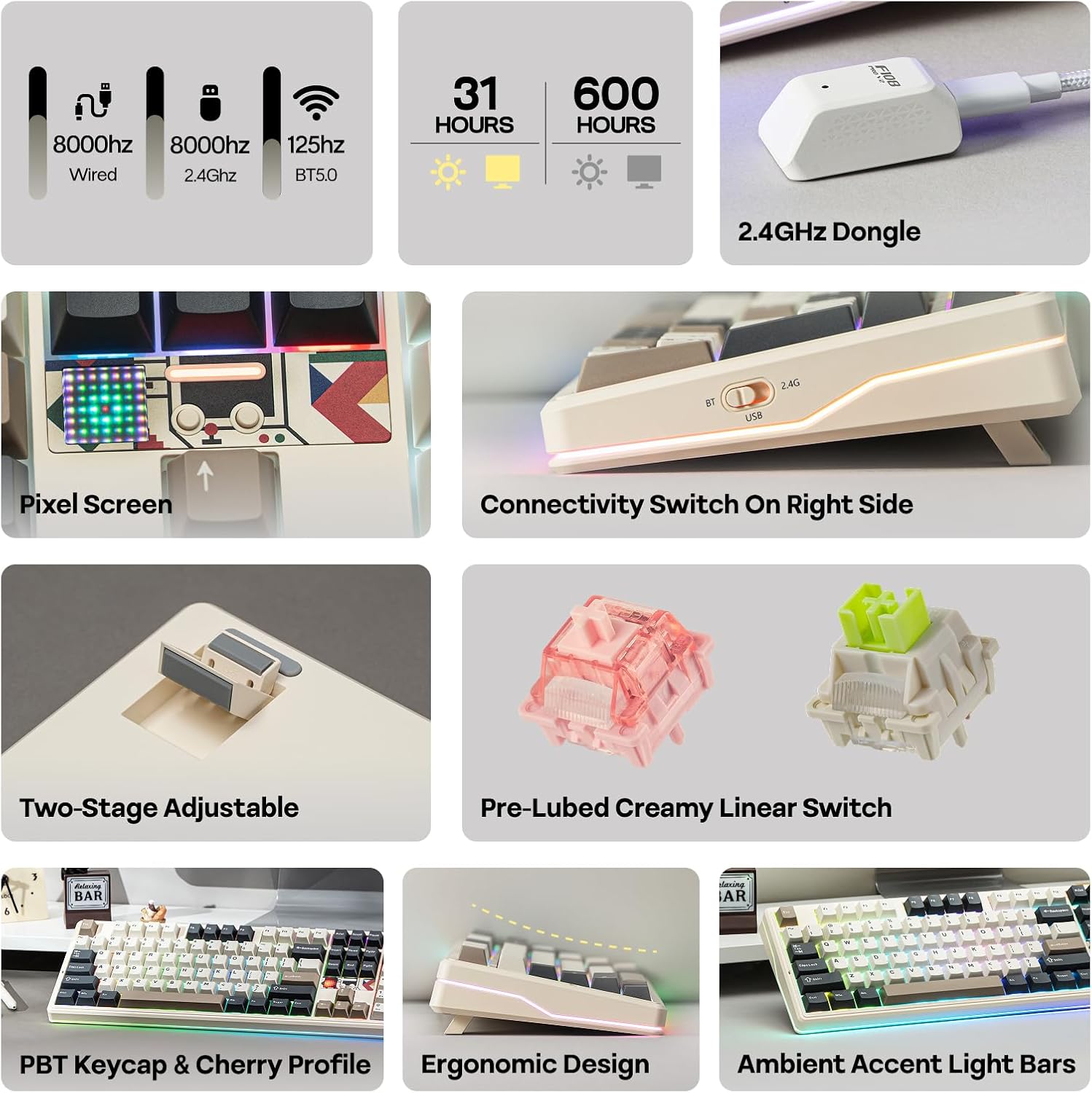 Aula F108 Pro V2 draadloos gam - Gaming Keyboard Hot Swappable recensie en prijs
